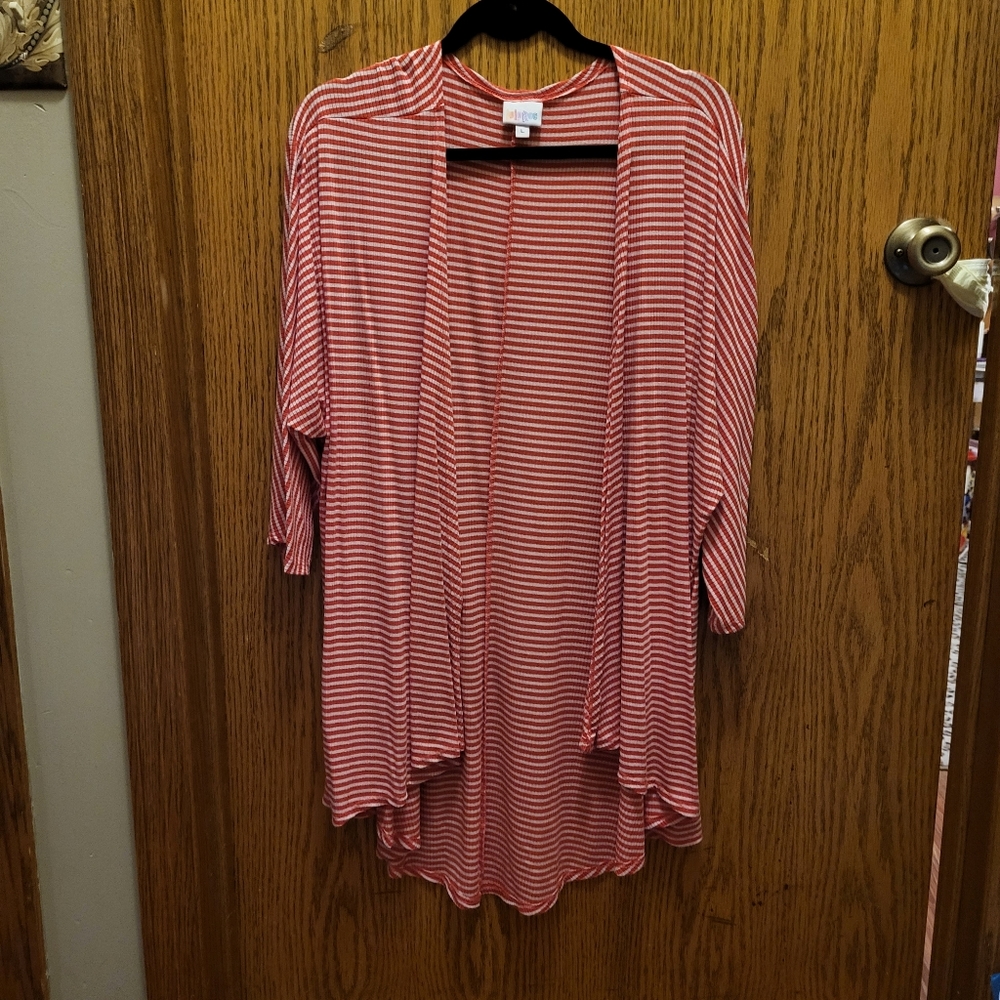 L Lularoe Shirley Kimono EUC